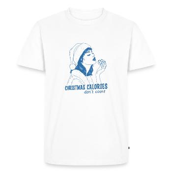 Christmas Calories - Men's Premium Organic T-Shirt - white - Front - Nico (187cm)
