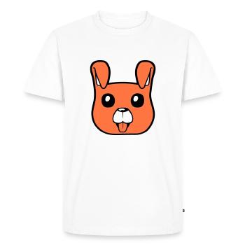 Visage de chien Petit chiot heureux Animal de compagnie - T-shirt Premium bio Homme - blanc - Devant - Nico (187cm)