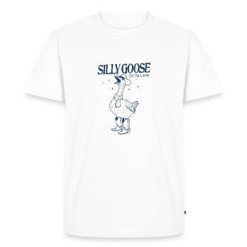 Silly Goose On The Loose - Men's Premium Organic T-Shirt - white - Front - Nico (187cm)