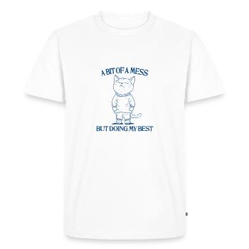 Doing My Best - Men's Premium Organic T-Shirt - white - Front - Nico (187cm)