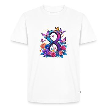 Women's Day 8 March Together for Strength & Freedom - Men's Premium Organic T-Shirt - white - Front - Nico (187cm)