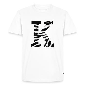 Letter k zebra - Men's Premium Organic T-Shirt - white - Front - Nico (187cm)