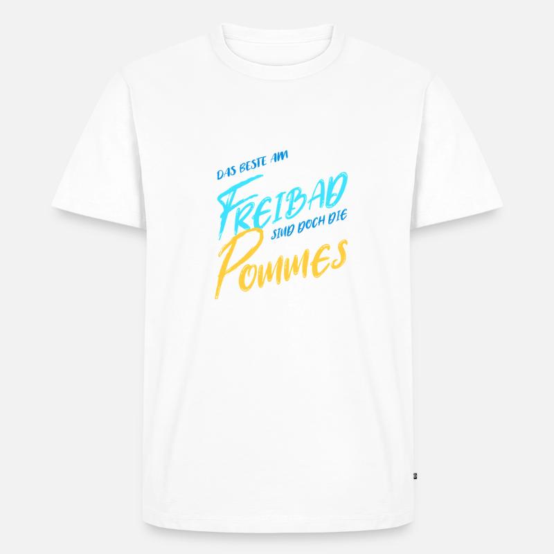 das Beste am Freibad - Männer Premium Bio T-Shirt - Weiß