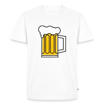 Bier - Men's Premium Organic T-Shirt - white - Front - Nico (187cm)