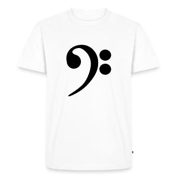 Bass Clef - T-shirt Premium bio Homme - blanc - Devant - Nico (187cm)