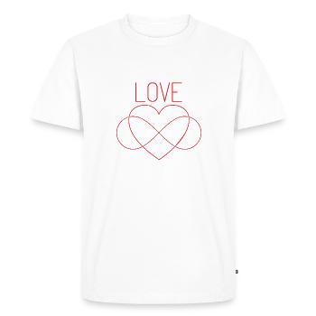 Amitié infinie signe amitié - T-shirt Premium bio Homme - blanc - Devant - Nico (187cm)
