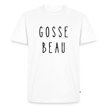 gosse beau - T-shirt Premium bio Homme - blanc - Devant - Nico (187cm)