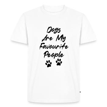Homme chien - T-shirt Premium bio Homme - blanc - Devant - Nico (187cm)