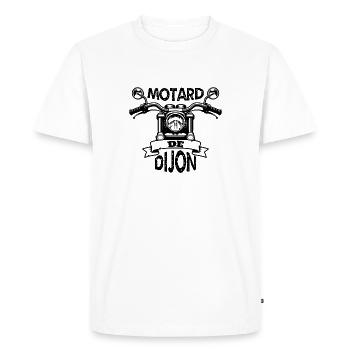motard de dijon - T-shirt Premium bio Homme - blanc - Devant - Nico (187cm)