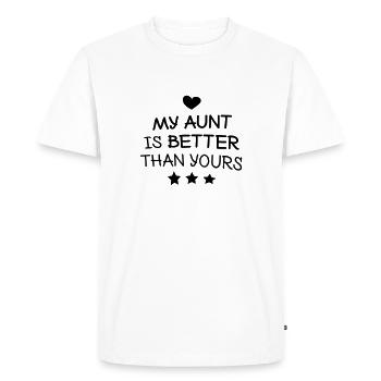My Aunt ma tante - T-shirt Premium bio Homme - blanc - Devant - Nico (187cm)