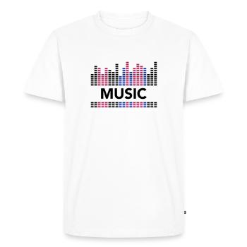 Retro Music and Chill - Men's Premium Organic T-Shirt - white - Front - Nico (187cm)