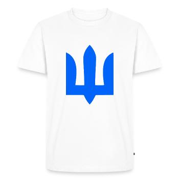 Ukraine - T-shirt Premium bio Homme - blanc - Devant - Nico (187cm)