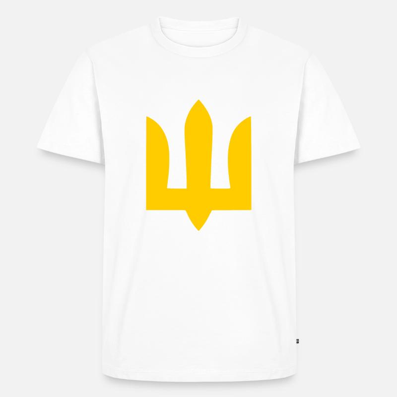 Ukraine - Männer Premium Bio T-Shirt - Weiß