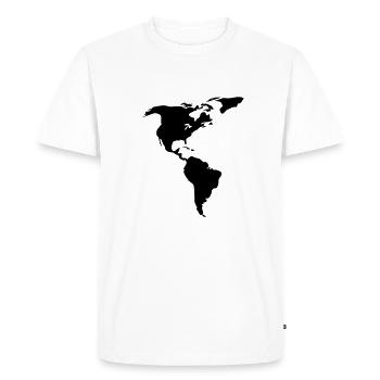 Amérique - T-shirt Premium bio Homme - blanc - Devant - Nico (187cm)