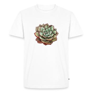 Succulent cactus cactus botany plant garden - Men's Premium Organic T-Shirt - white - Front - Nico (187cm)