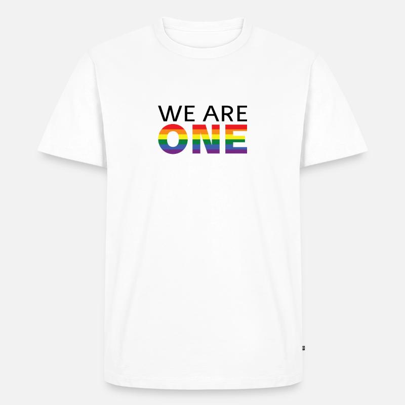 Wir sind eins. - Männer Premium Bio T-Shirt - Weiß