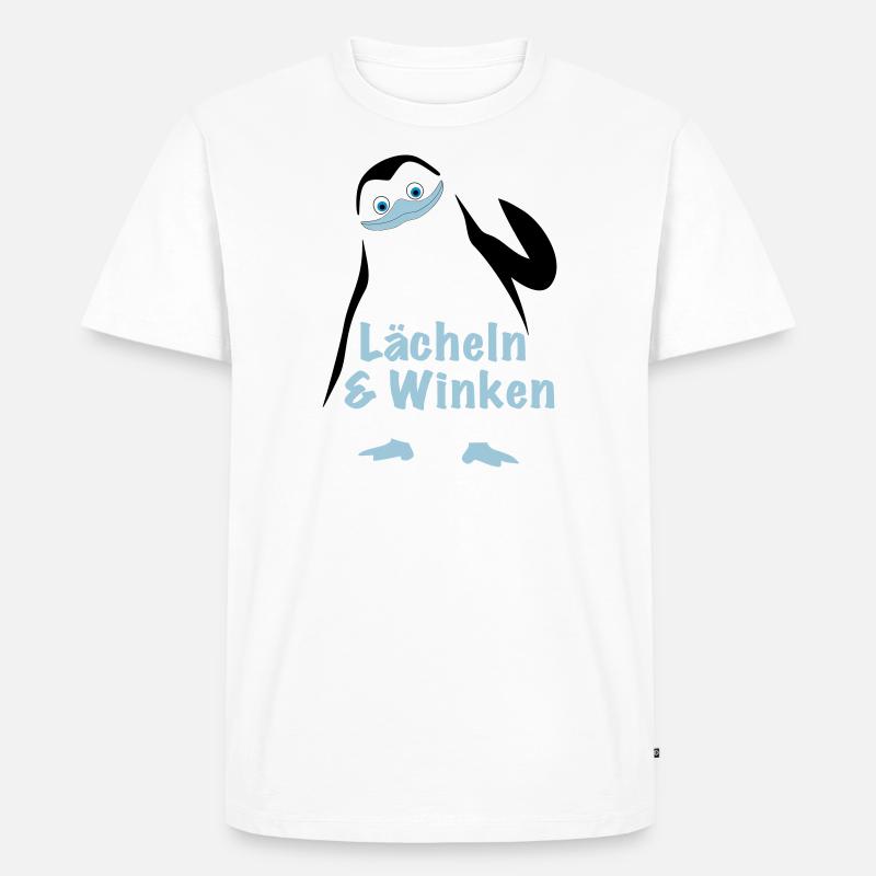 Pinguin - Männer Premium Bio T-Shirt - Weiß
