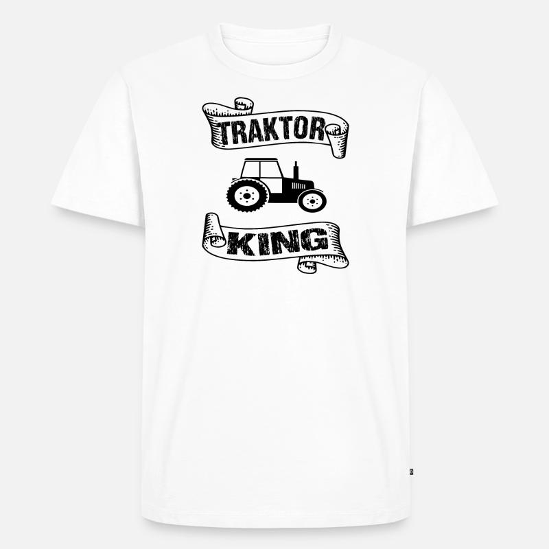 Traktor - Männer Premium Bio T-Shirt - Weiß