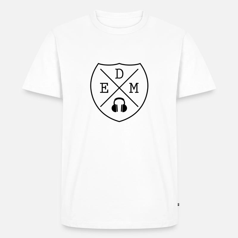 Electro Techno Rave - Männer Premium Bio T-Shirt - Weiß