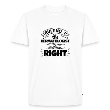 DERMATOLOGUE cadeau amusant - T-shirt Premium bio Homme - blanc - Devant - Nico (187cm)