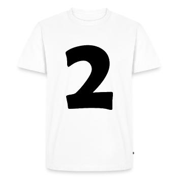 2 - Men's Premium Organic T-Shirt - white - Front - Nico (187cm)