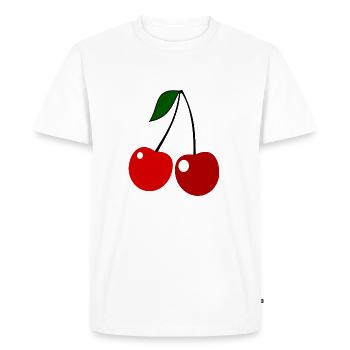 cherries cherries veggie vegetables fruits21 - Men's Premium Organic T-Shirt - white - Front - Nico (187cm)