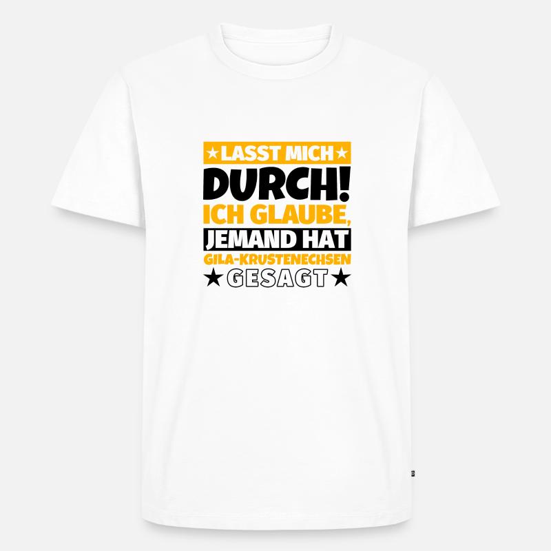 Gila-Krustenechsen - Männer Premium Bio T-Shirt - Weiß