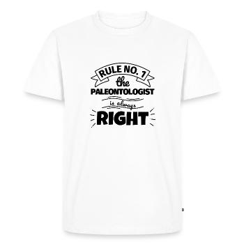 Paleontologist funny gift - Men's Premium Organic T-Shirt - white - Front - Nico (187cm)