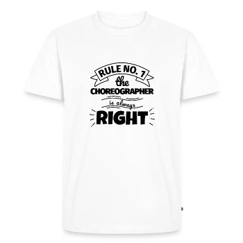 CHORÉGRAPHE cadeau amusant - T-shirt Premium bio Homme - blanc - Devant - Nico (187cm)