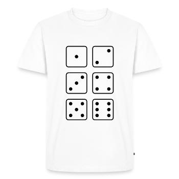 cube - Men's Premium Organic T-Shirt - white - Front - Nico (187cm)