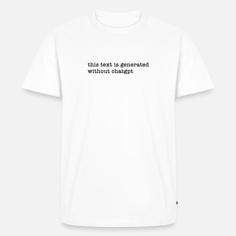 Sans l’aide de ChatGPT - T-shirt Premium bio Homme - blanc
