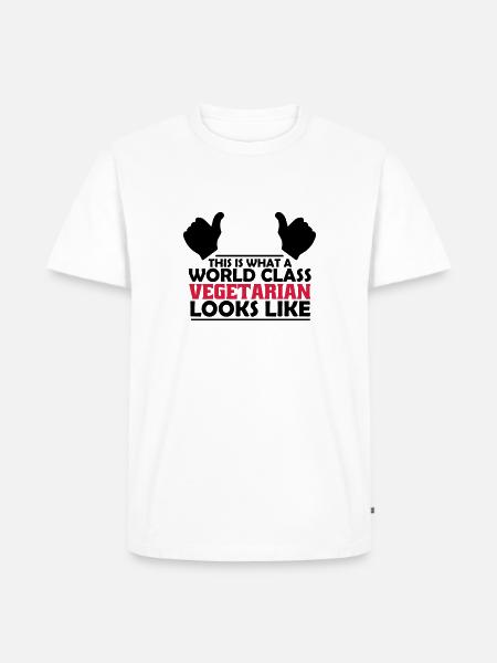 world class vegetarian - Men's Premium Organic T-Shirt - white