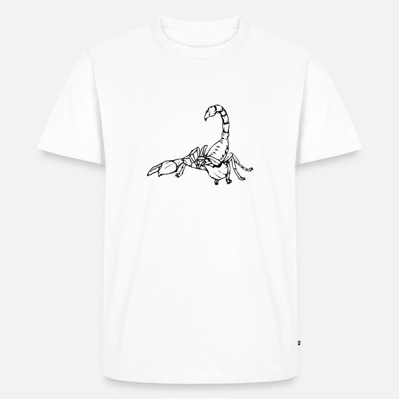 Scorpion - Männer Premium Bio T-Shirt - Weiß