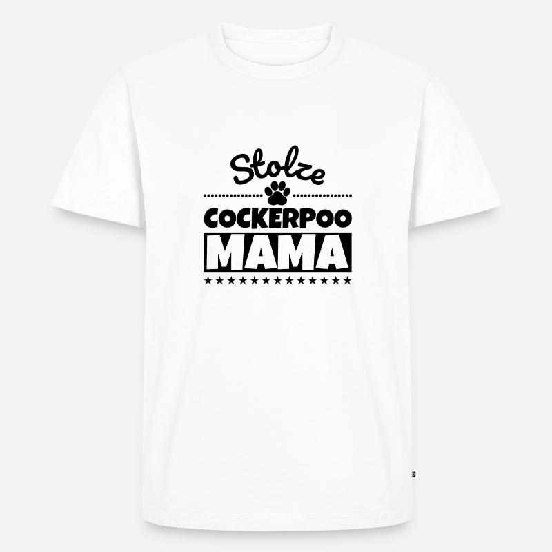 Stolze Cockerpoo Mama - Männer Premium Bio T-Shirt - Weiß