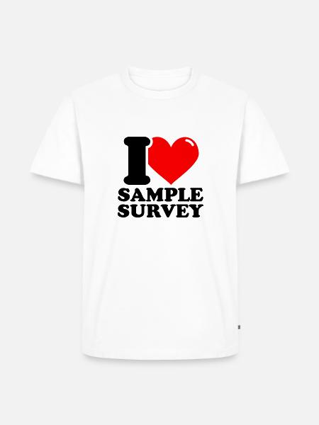 I love Sample Survey - Men's Premium Organic T-Shirt - white