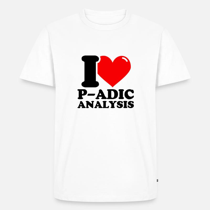 Ich liebe p-adische Analyse - Männer Premium Bio T-Shirt - Weiß
