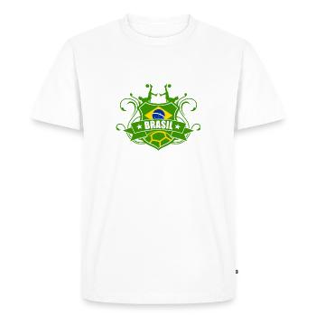 Football brasil brasilien - T-shirt Premium bio Homme - blanc - Devant - Nico (187cm)