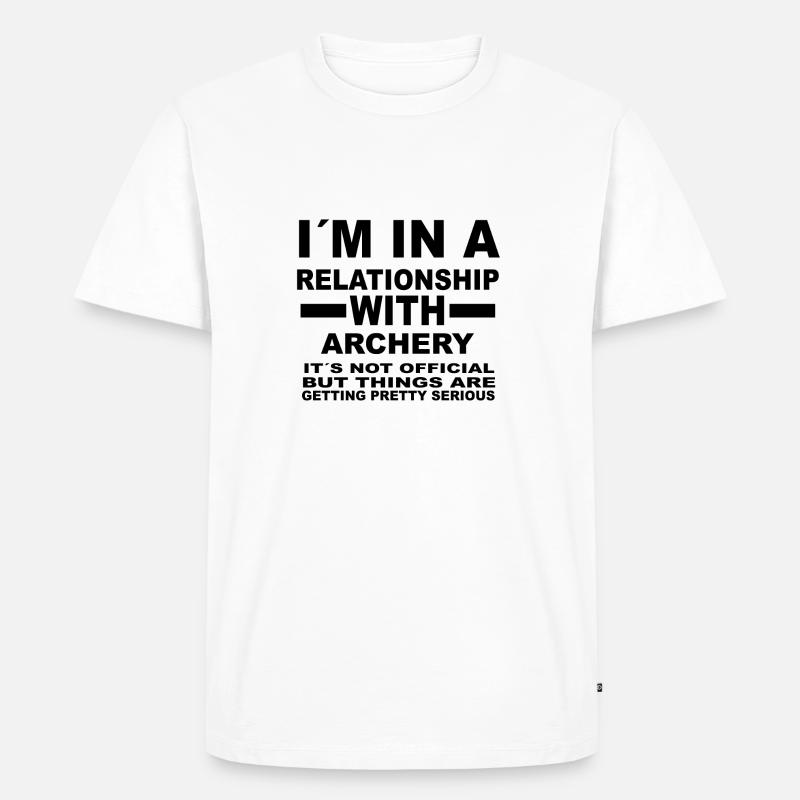 relationship with ARCHERY - Männer Premium Bio T-Shirt - Weiß