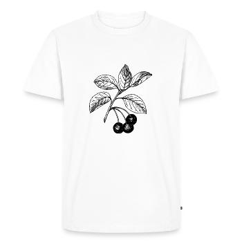 cherries cherries veggie vegetables fruits33 - Men's Premium Organic T-Shirt - white - Front - Nico (187cm)