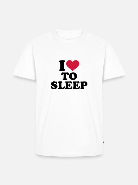 Schlafen - Männer Premium Bio T-Shirt - Weiß