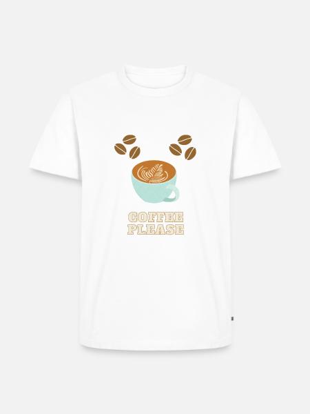 Coffee Please - Men's Premium Organic T-Shirt - white