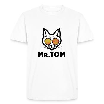 M. Tom - T-shirt Premium bio Homme - blanc - Devant - Nico (187cm)