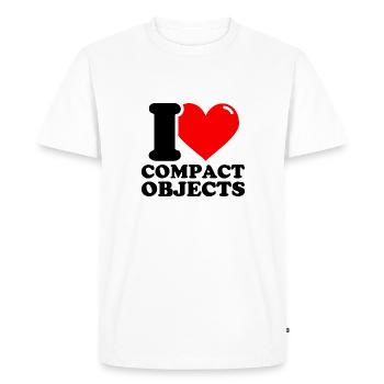 I love compact objects - Men's Premium Organic T-Shirt - white - Front - Nico (187cm)