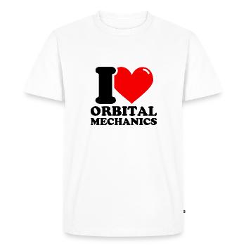 J’adore la mécanique orbitale - T-shirt Premium bio Homme - blanc - Devant - Nico (187cm)