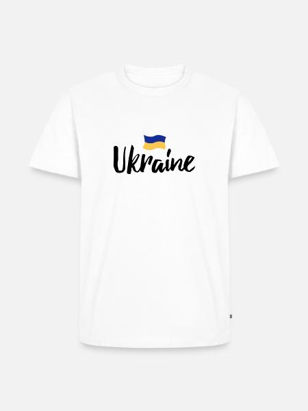 ukraine - Männer Premium Bio T-Shirt - Weiß