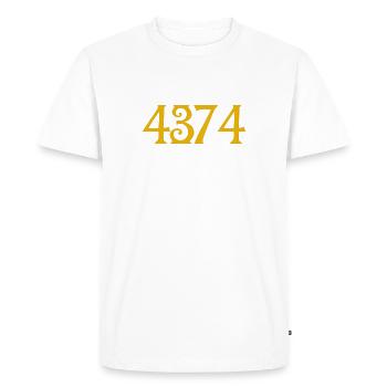 Salutation des Pléiades - 4374 - T-shirt Premium bio Homme - blanc - Devant - Nico (187cm)