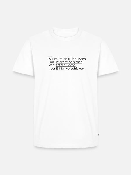 Links - Männer Premium Bio T-Shirt - Weiß