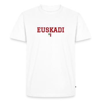 Euskadi - Pays basque - T-shirt Premium bio Homme - blanc - Devant - Nico (187cm)