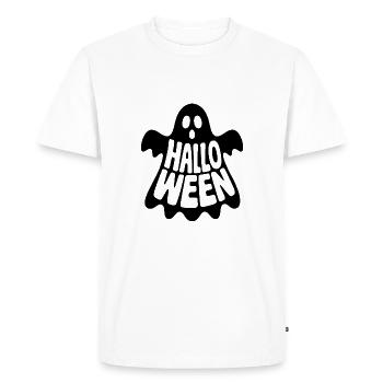 Ghost - Logo d’Halloween cool - T-shirt Premium bio Homme - blanc - Devant - Nico (187cm)