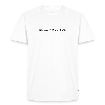 humour - T-shirt Premium bio Homme - blanc - Devant - Nico (187cm)